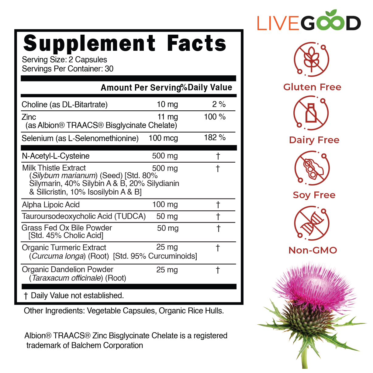 Liver Support supplement facts