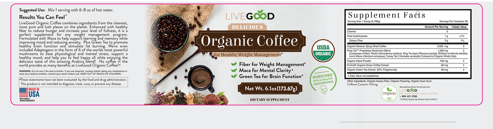 Organic Coffee label
