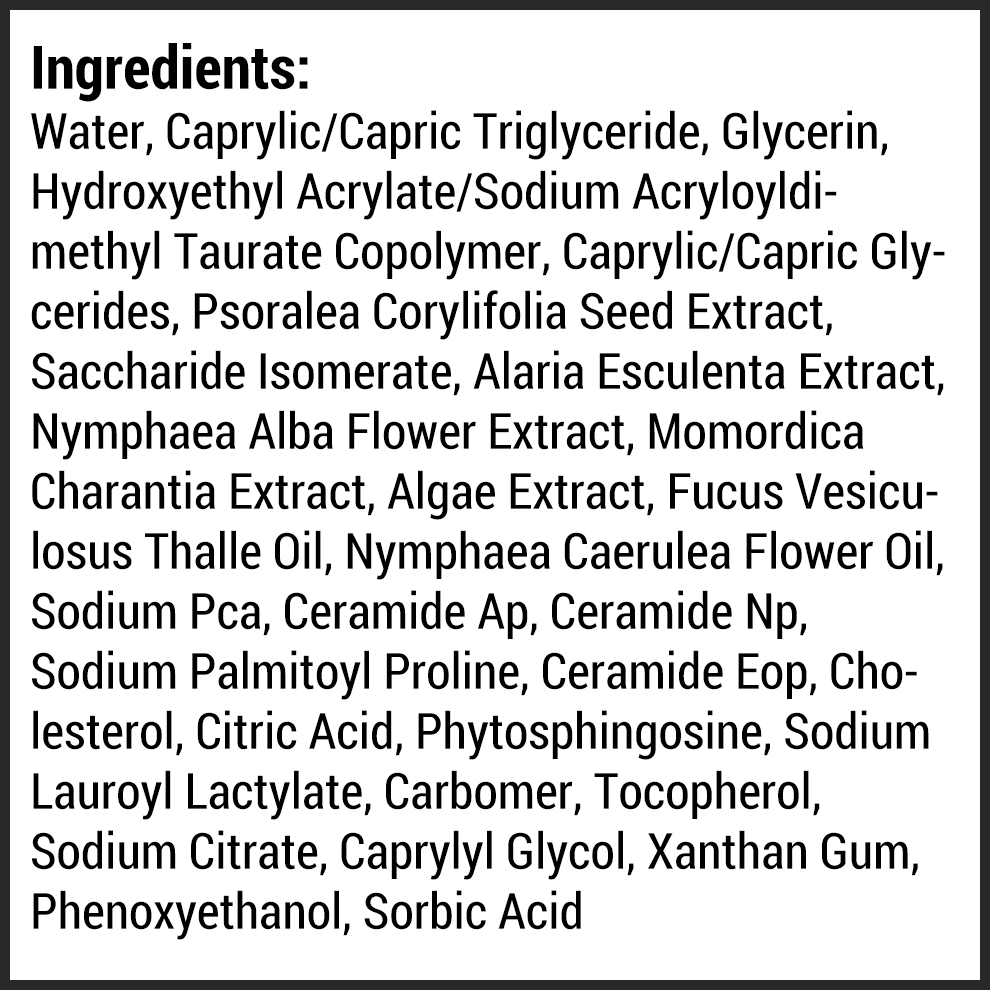 VitaGlow Hydrating Moisturizer label