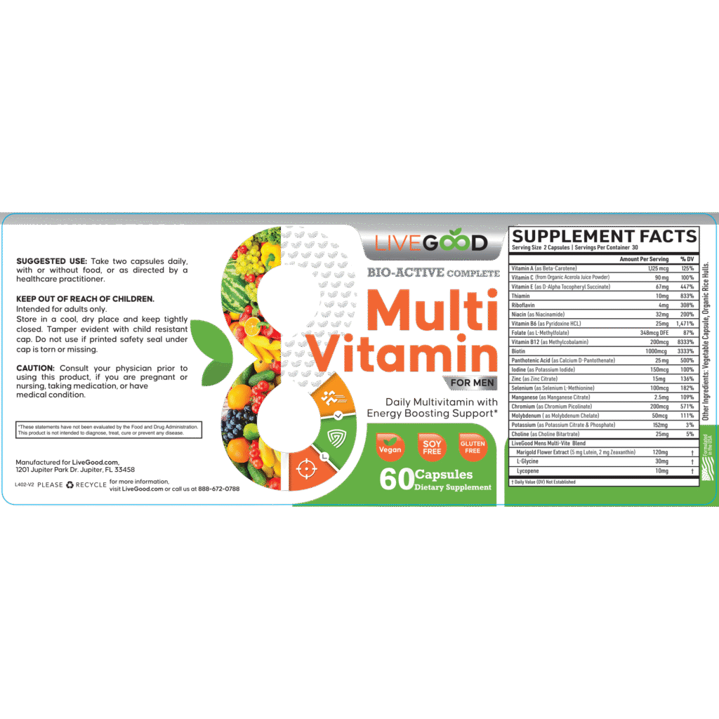 Bio-Active Complete Multi-Vitamin For Men - Livin Healthy For Life